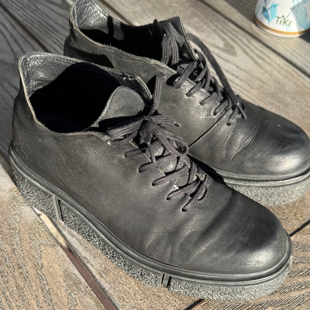 John Fluevog Black Space Edition De Vico Oxfords